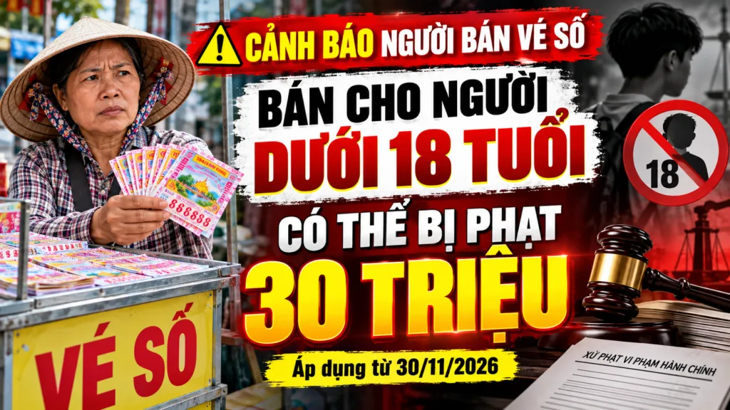 Bán Vé Số Cho Người Dưới 18 Tuổi: Mức Phạt Mới 2026
