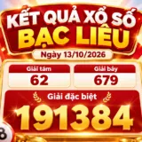 Kết quả xổ số Bạc Liêu 13/10/2026