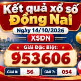 Kết quả xổ số Đồng Nai 14/10/2026