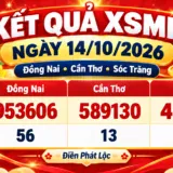 Kết quả xổ số miền Nam 14/10/2026