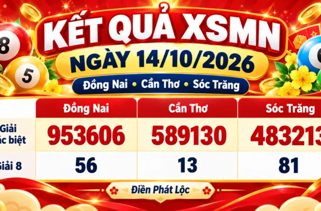 Kết quả xổ số miền Nam 14/10/2026