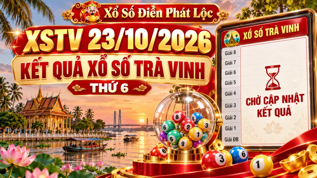 XSTV 23/10/2026 – Kết Quả Xổ Số Trà Vinh Thứ 6